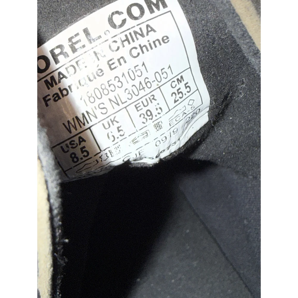 Sorel‎ Boot Women’s Size 8.5 Leather Lexie Lace Up Wedge Waterproof Quarry Grey